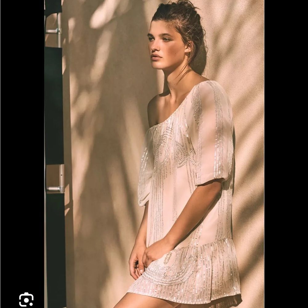 Anthropologie Beaded Sands Swing Dress X Carolina K Size M $228